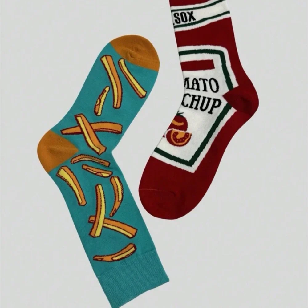 New Ketchup Bottle and French Fries Socks - Picture 2 of 3